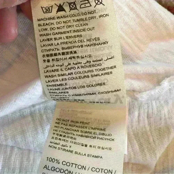 SuperDry Permanent JPN Shirt Wings 1 Navy Blue Orange White Extra Long Large - Picture 7 of 7